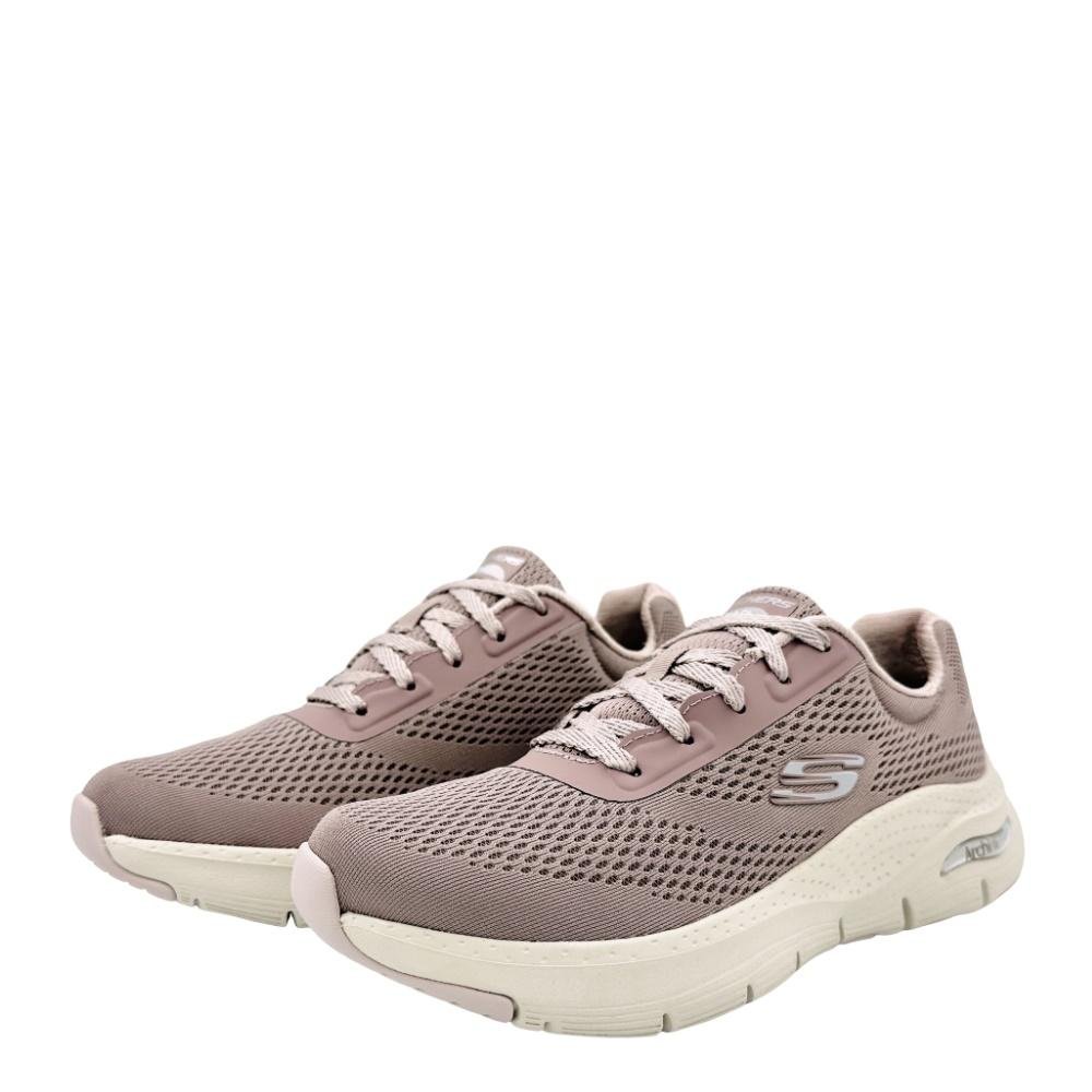 Tênis Skechers Arch Fit com Cadarço Feminino Bege 1