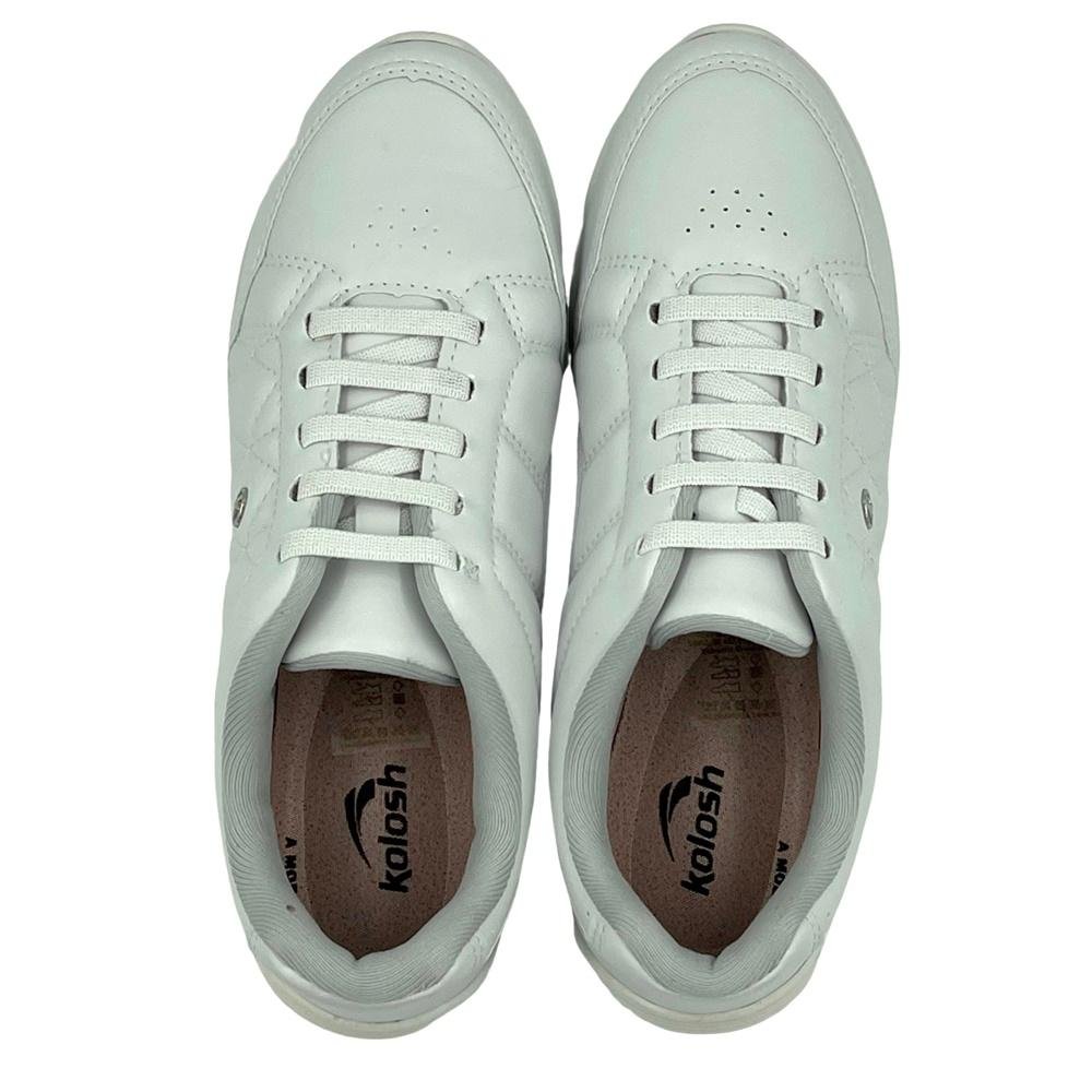 Tênis Kolosh com Cadarço em Elástico Feminino Branco 4