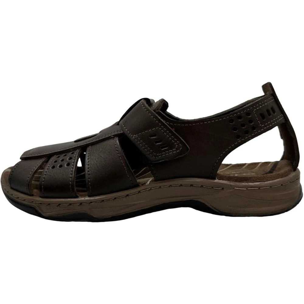 Sandália Pegada Fechada Masculina Marrom 2