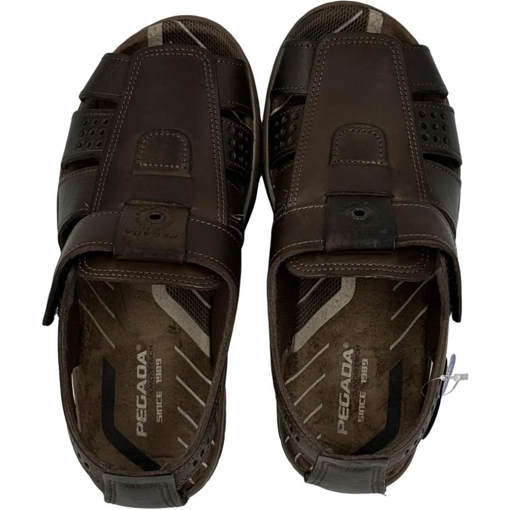 Sandália Pegada Fechada Masculina Marrom 4