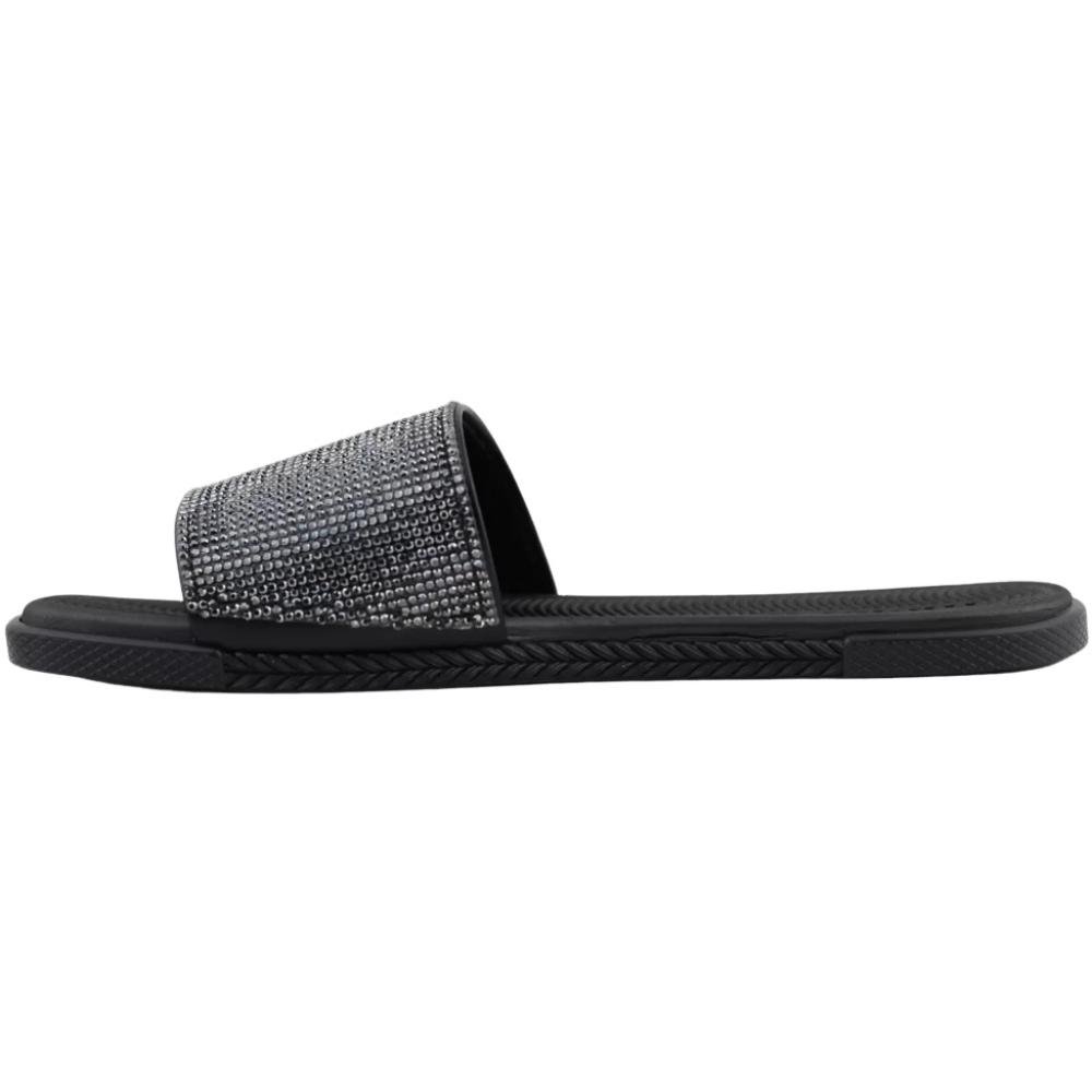 Chinelo Moleca Slide Rasteira Feminino Preto 2