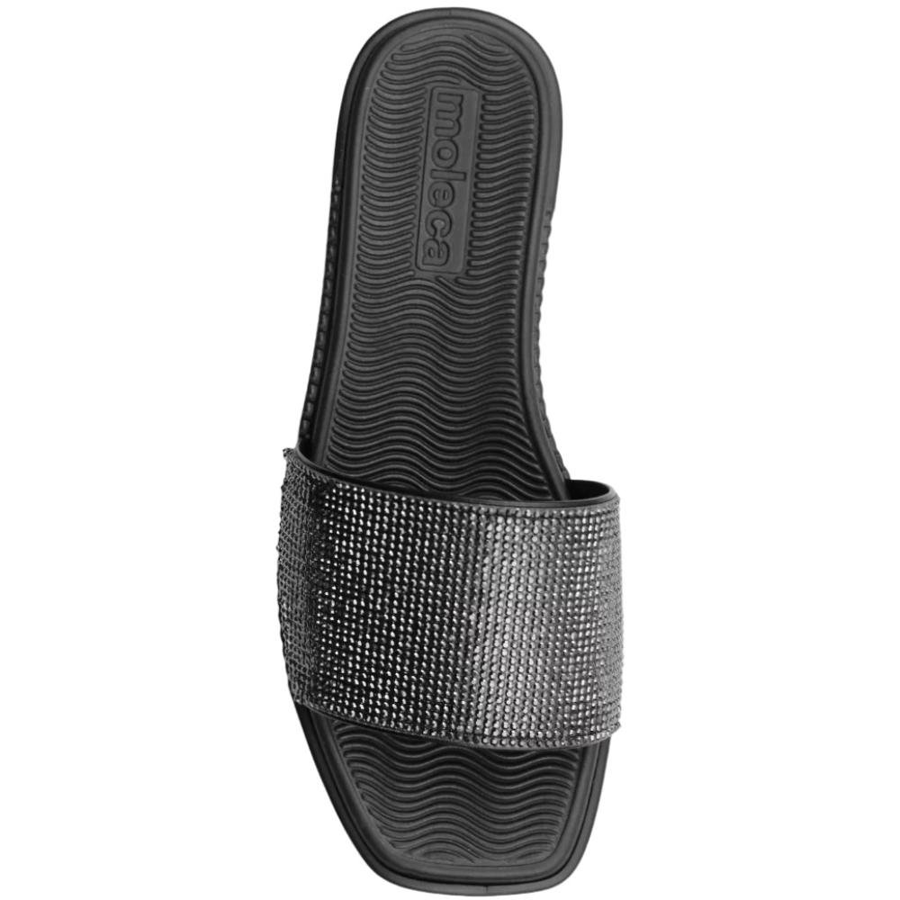 Chinelo Moleca Slide Rasteira Feminino Preto 3