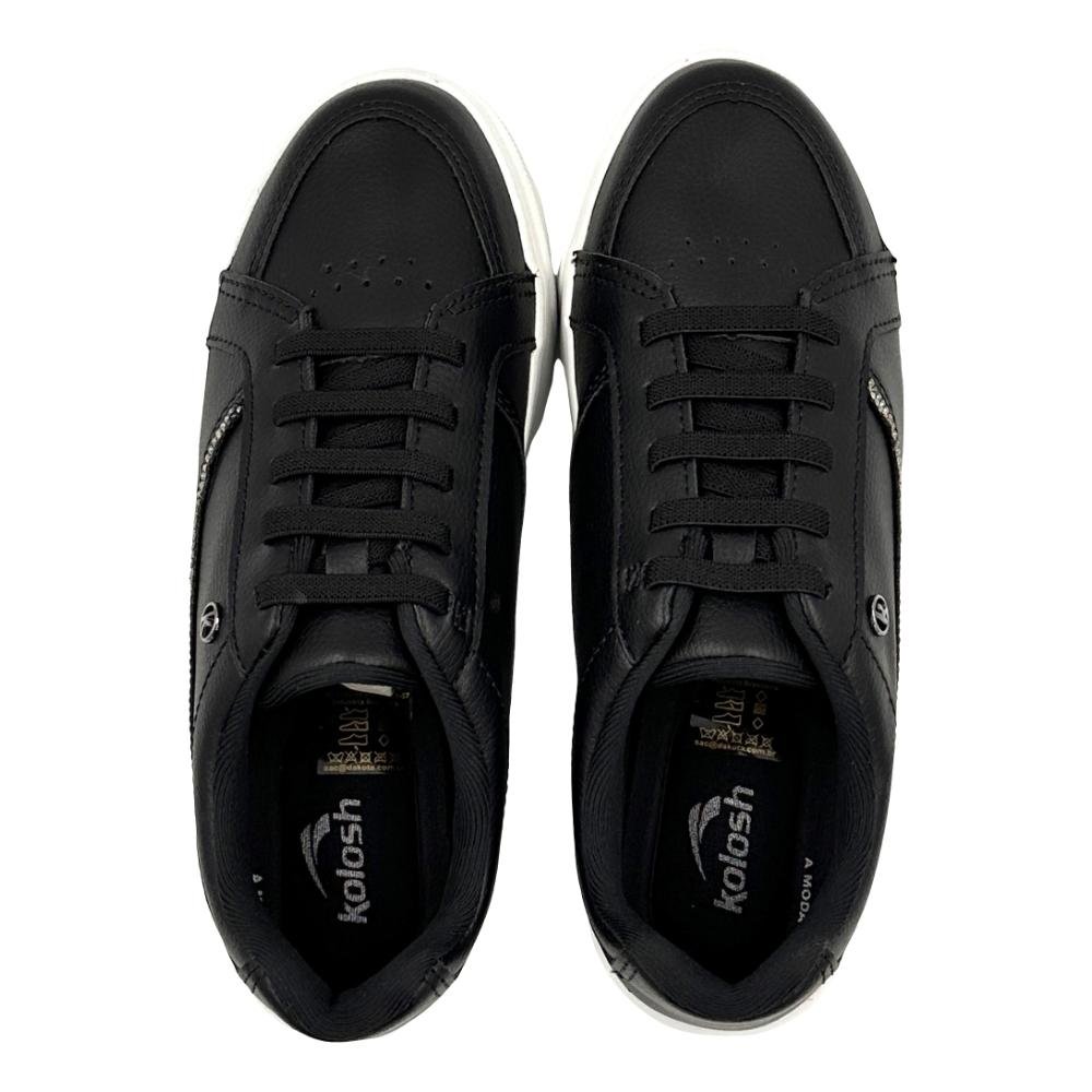 Tênis Kolosh Casual com Brilho Feminino Preto 4