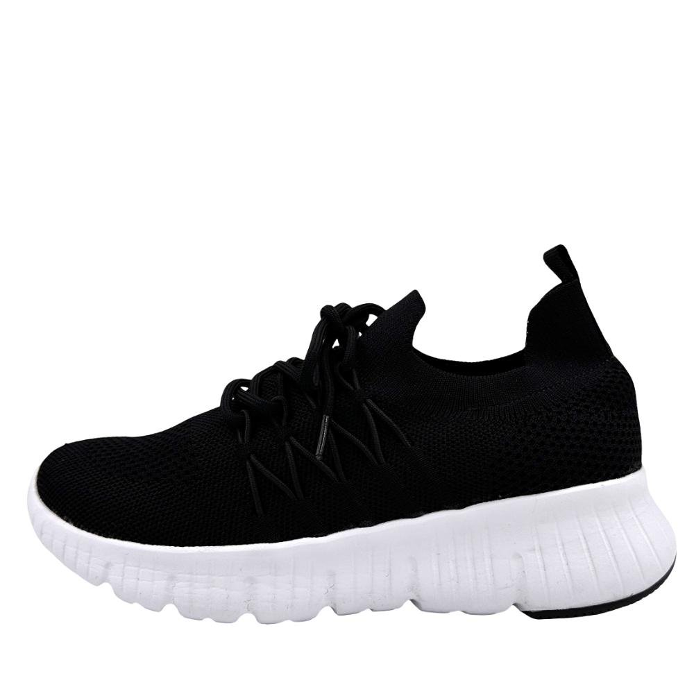 Tênis Ramarim Casual Slip On com Cadarço Feminino Preto 2