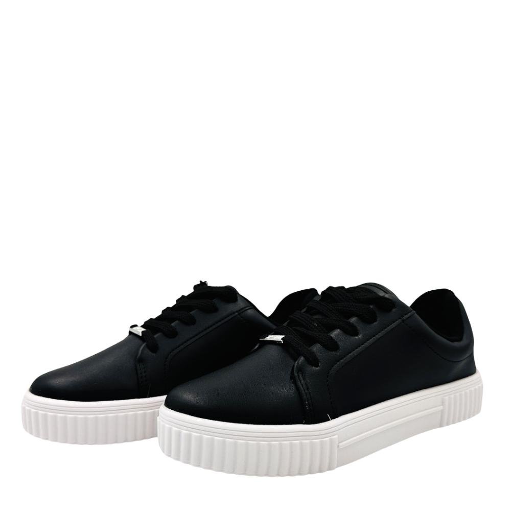 Tênis Vizzano com Cadarço Casual Feminino Preto 1