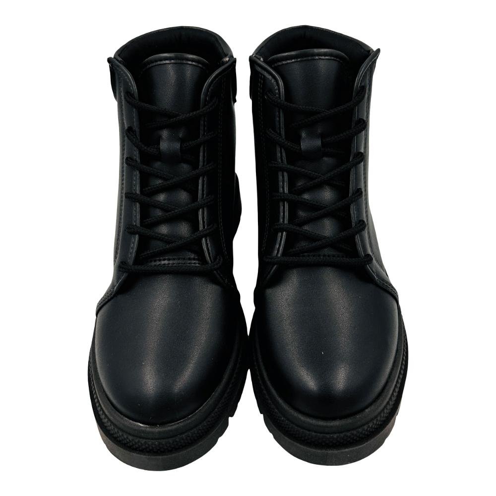 Coturno Moleca Tratorado Salto Baixo Feminino Preto 4