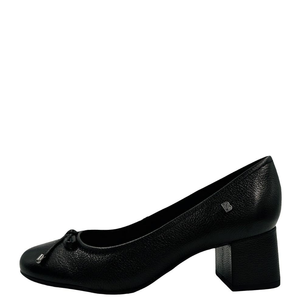 Sapato Bottero Salto Médio Bico Redondo Feminino Preto 2