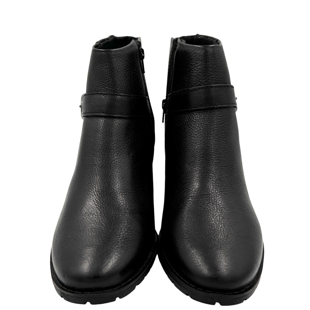 Bota Bottero Cano Curto Salto Bloco Feminina Preto 4