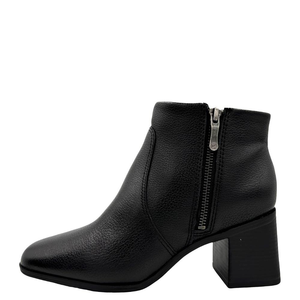 Bota Bottero Cano Curto Salto Médio Feminina Preto 2