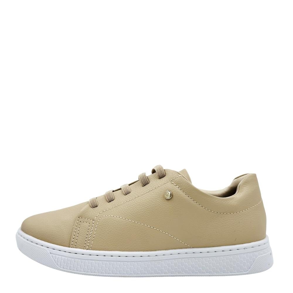 Tênis Comfortflex Casual Cadarço em Elástico Feminino Bege 2