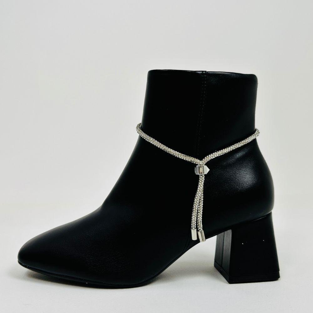 Bota Vizzano Cano Curto Salto Médio Feminina Preto 2