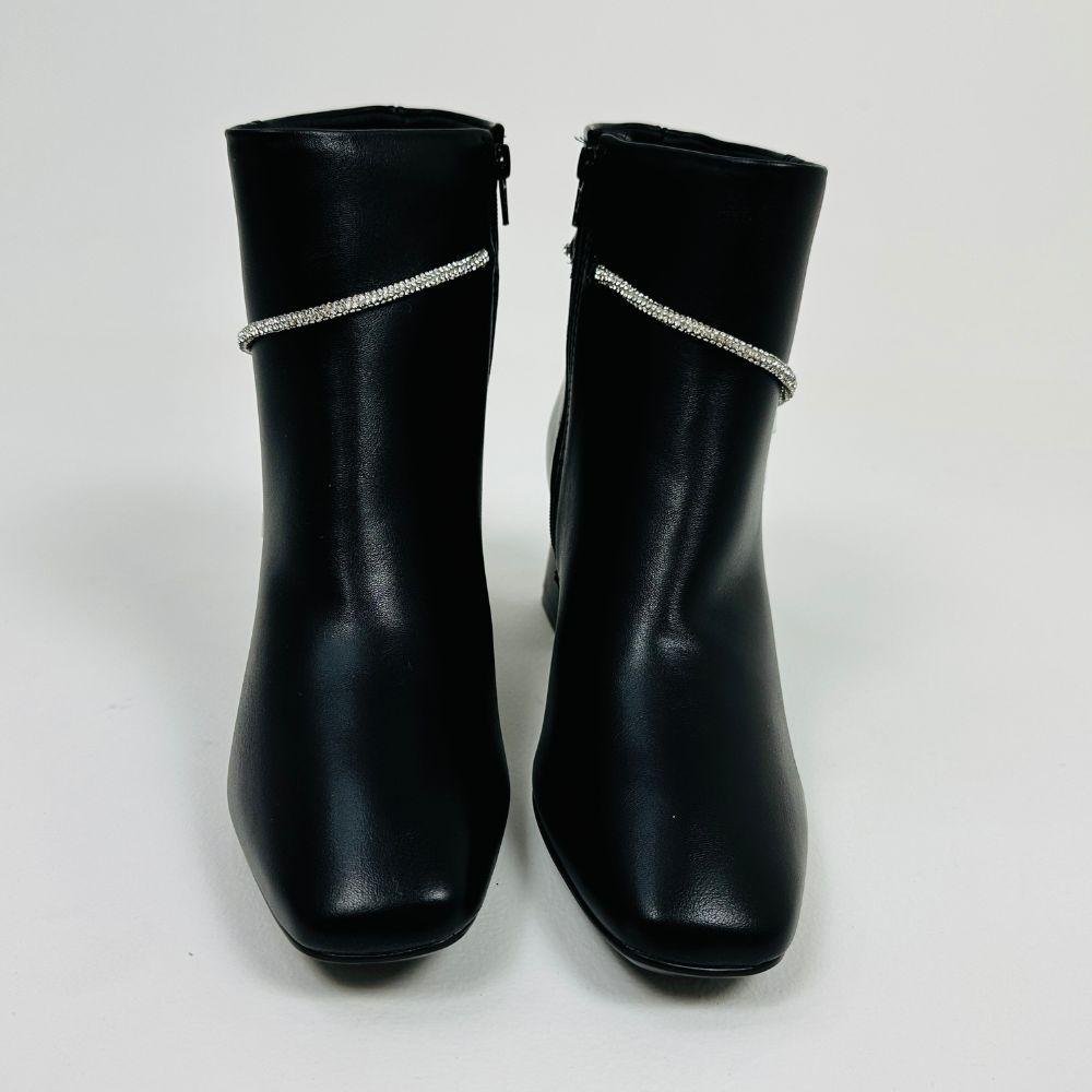 Bota Vizzano Cano Curto Salto Médio Feminina Preto 4