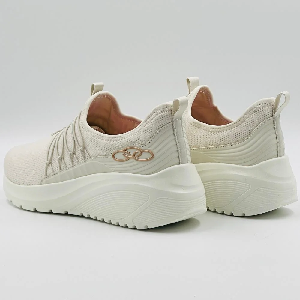 Tênis Olympikus Teaz Esportivo Slip On Feminino Bege