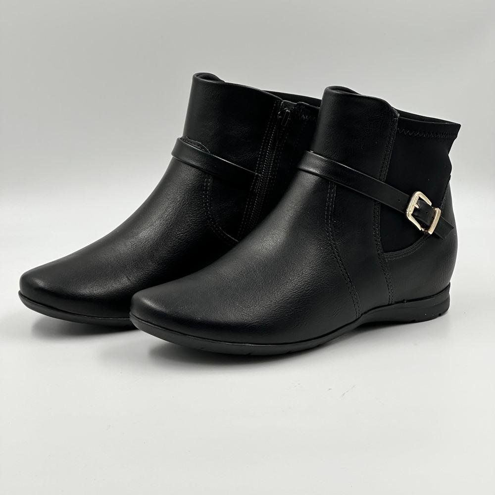 Bota Comfortflex Cano Curto Feminina Preto 1