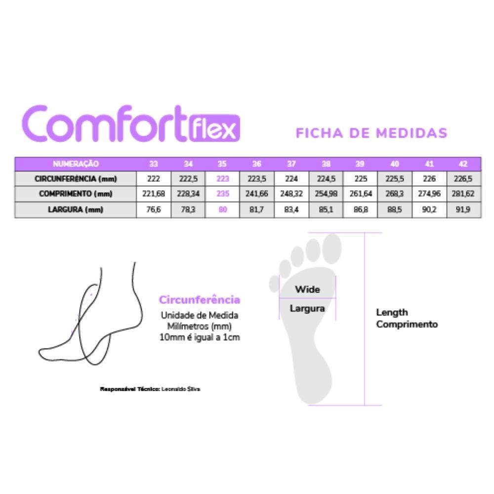 Bota Comfortflex Cano Curto Feminina Preto 5