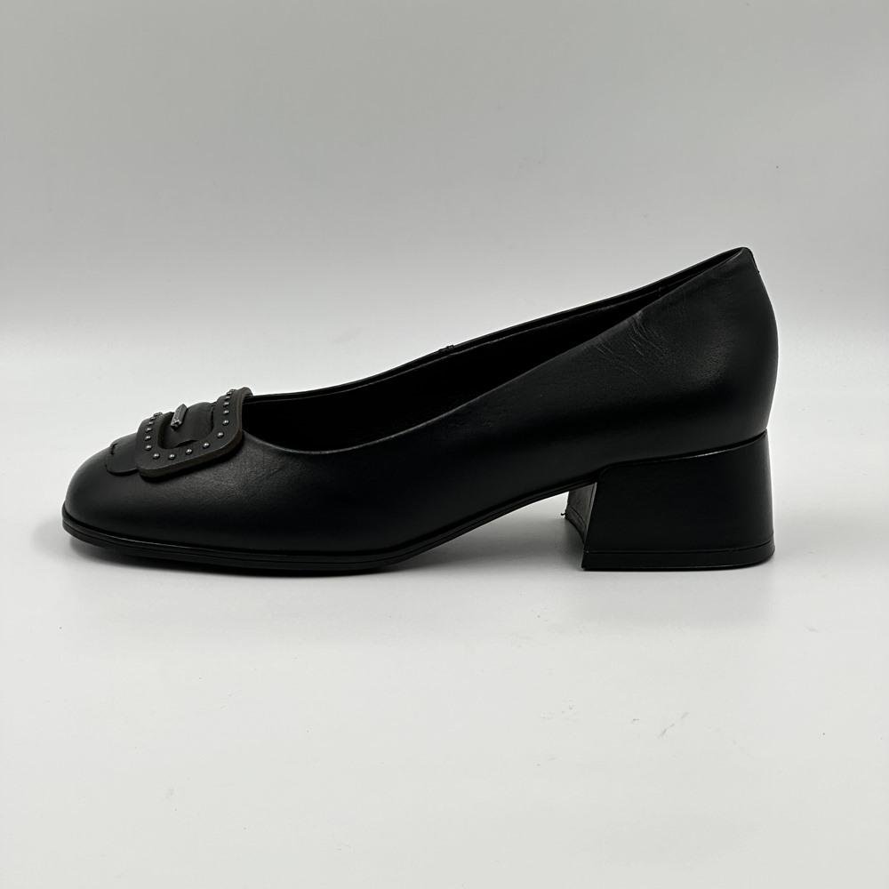 Sapato Bottero Salto Baixo Bico Quadrado Feminino Preto 2