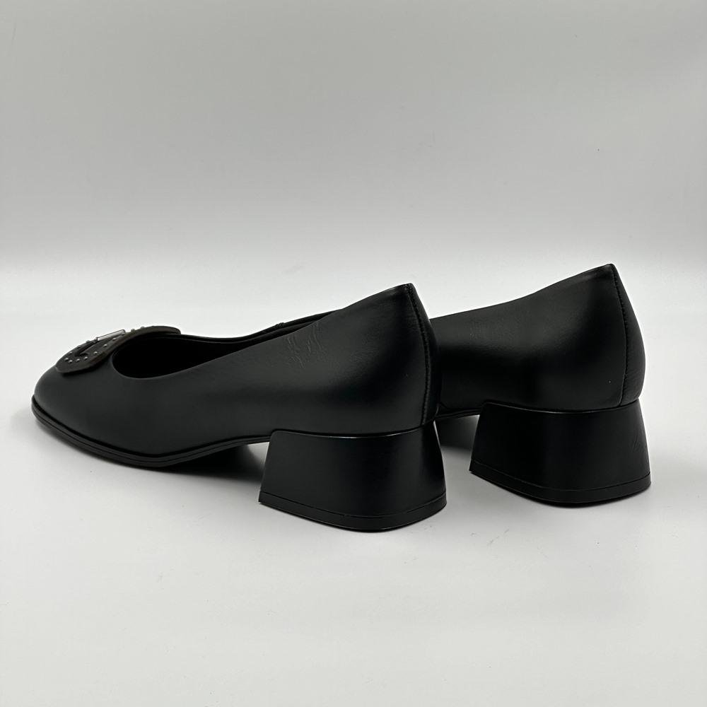 Sapato Bottero Salto Baixo Bico Quadrado Feminino Preto 3