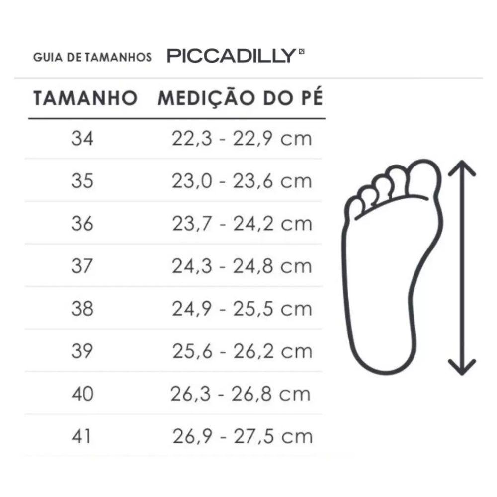 Bota Piccadilly Cano Curto Salto Anabela Feminina Preto 5