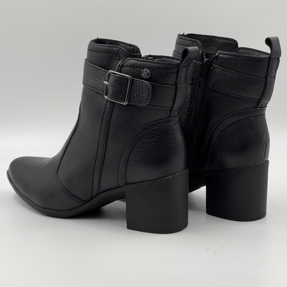 Bota Bottero Cano Curto Salto Médio Feminina Preto 3