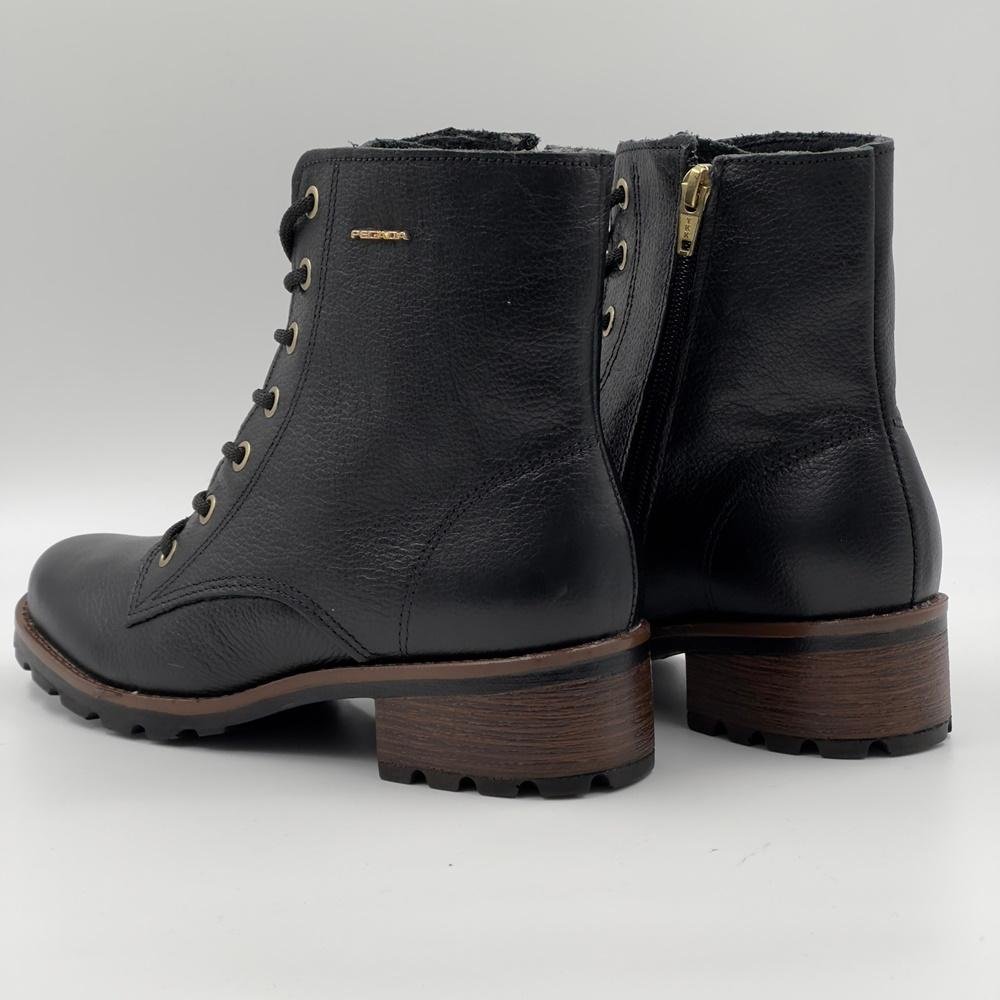 Coturno Pegada Tratorado Salto Baixo Feminino Preto 3