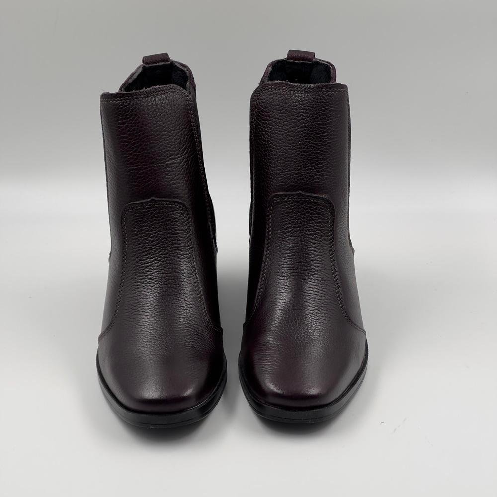 Bota Pegada Cano Curto Salto Médio Feminina Marrom 4