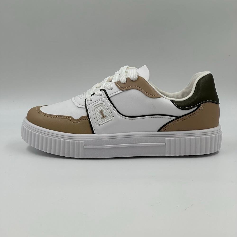 Tênis Vizzano Casual Flatform em Pelica Feminino Branco 1