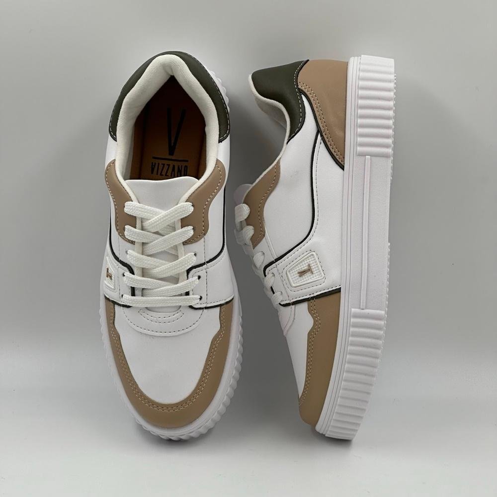 Tênis Vizzano Casual Flatform em Pelica Feminino Branco 4