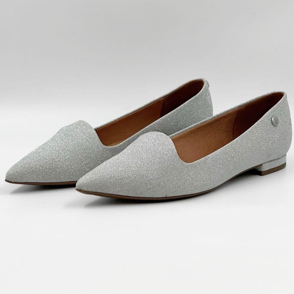 Sapatilha Vizzano Shine Bico Fino Feminina Prata 2