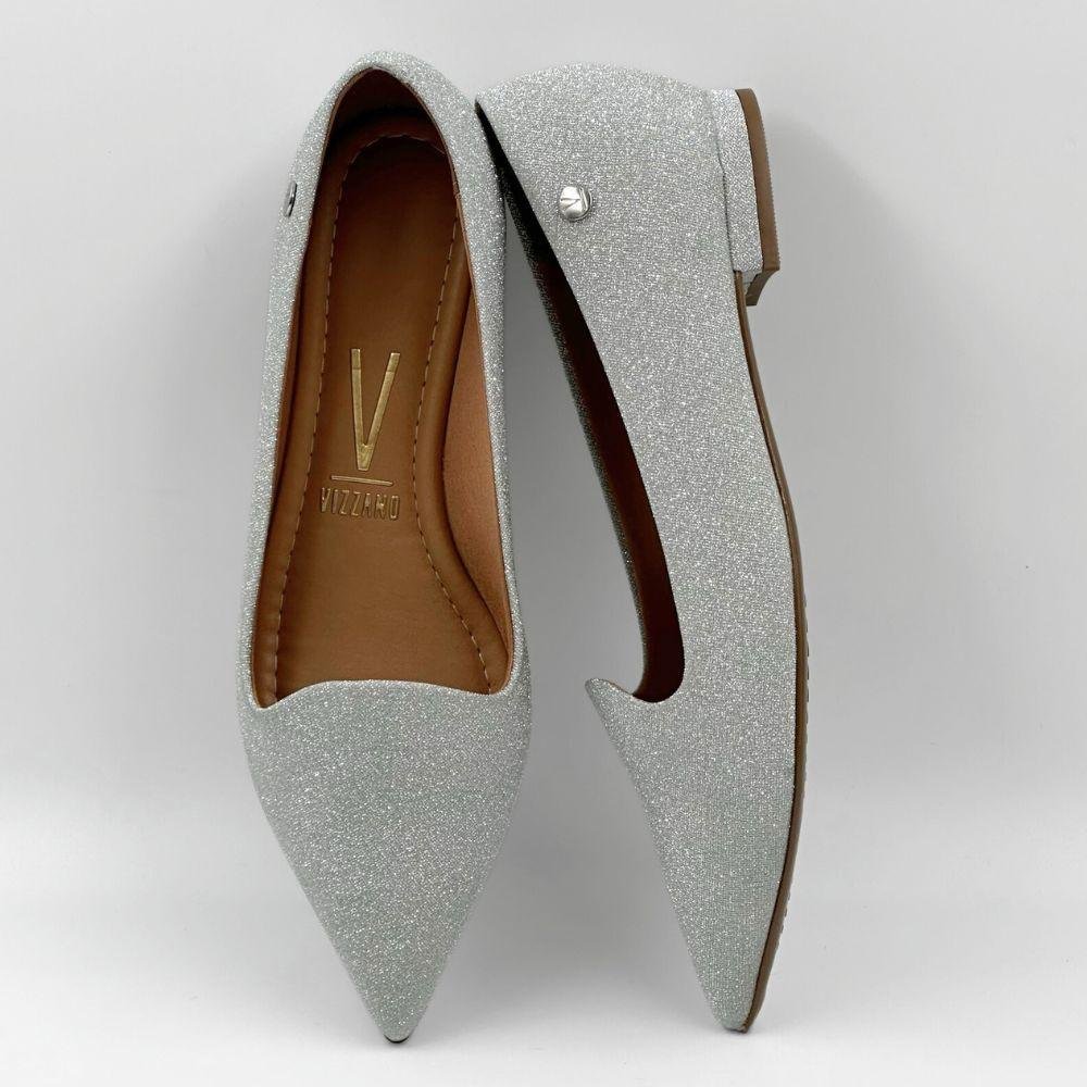Sapatilha Vizzano Shine Bico Fino Feminina Prata 4