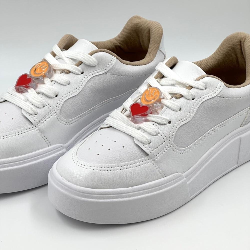 Tênis Moleca Casual Flatform Feminino Branco 3