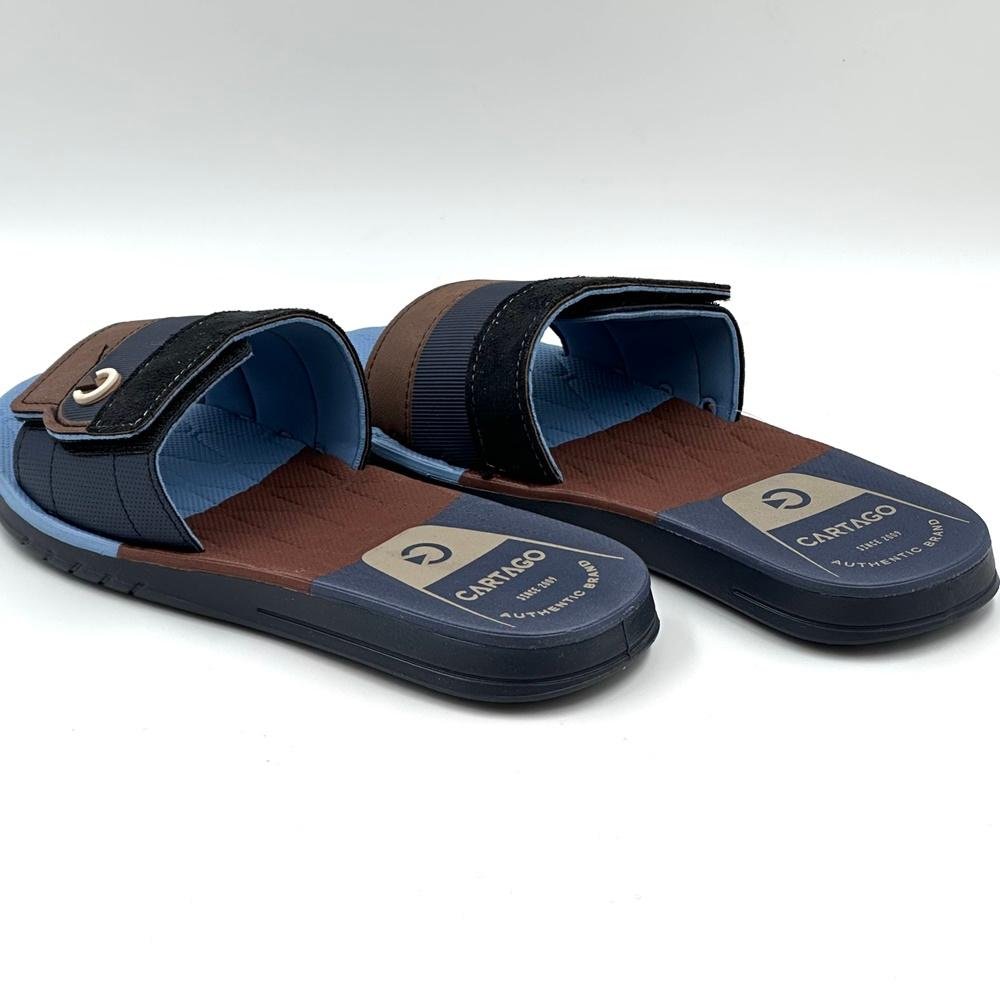 Chinelo Cartago Sevilha V Gaspea Masculino Azul/Marrom 4