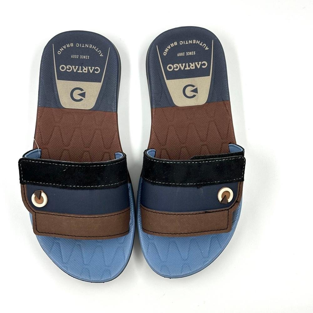 Chinelo Cartago Sevilha V Gaspea Masculino Azul/Marrom 5