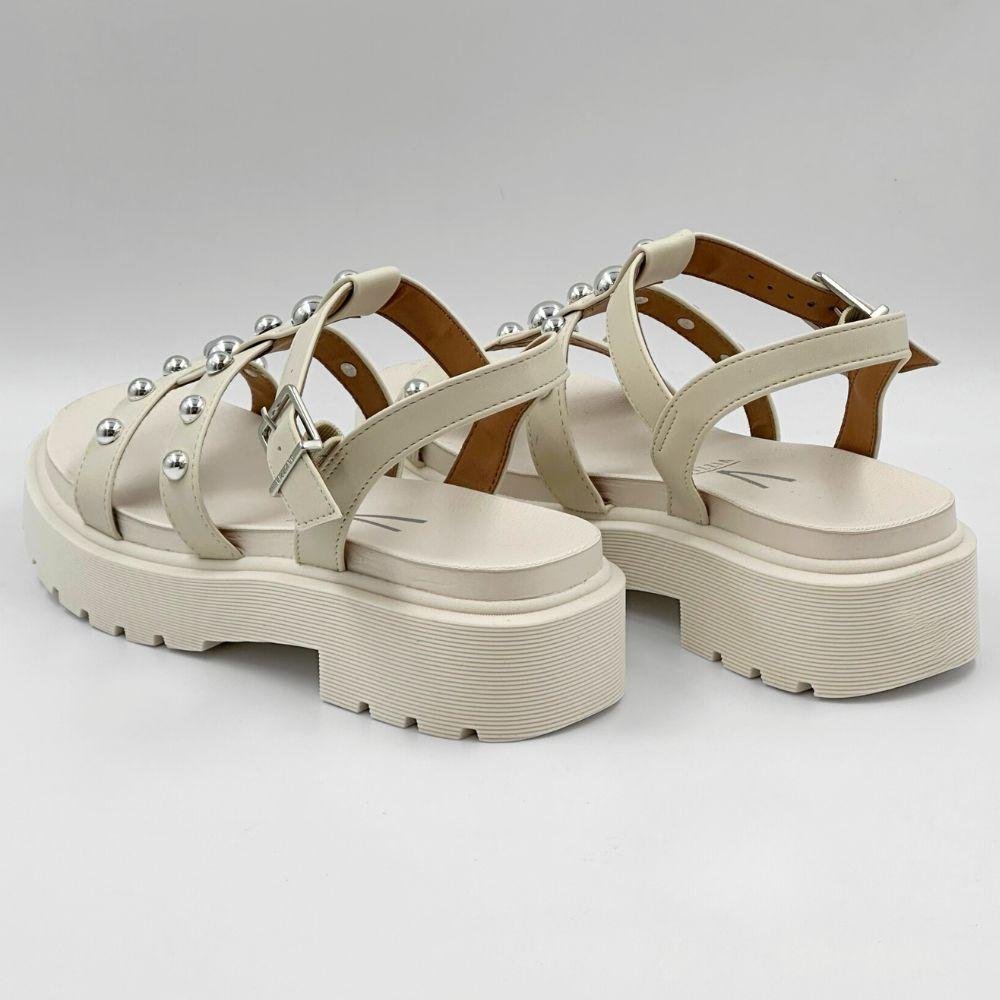 Sandália Vizzano Flatform Tratorada Salto Médio Feminina Branco 3
