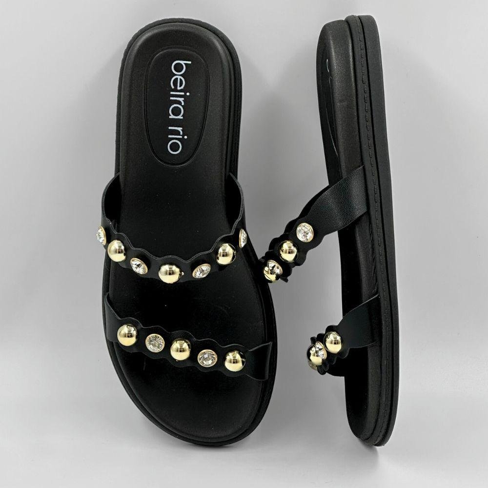 Sandália Beira Rio Papete Slide Feminina Preto 4