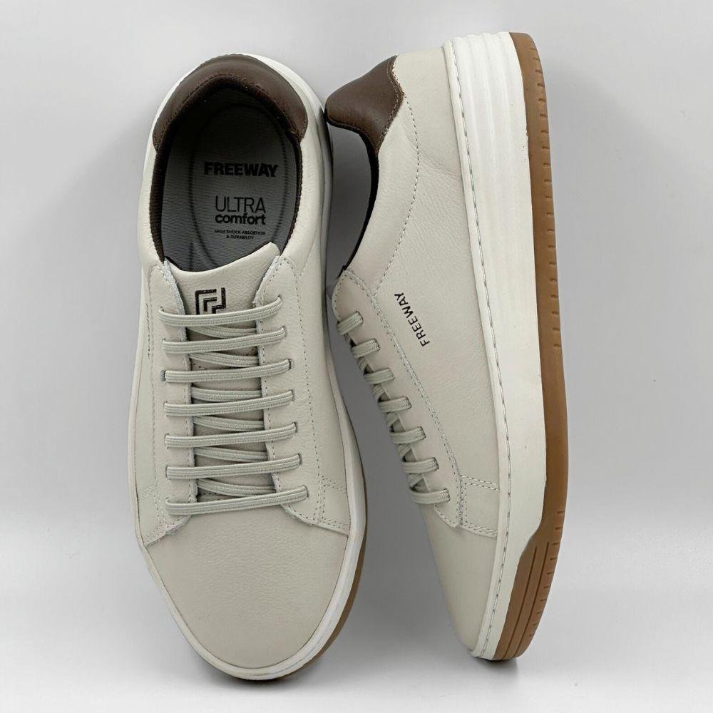 Sapatênis Freeway com Cadarço em Elástico Masculino Branco 4