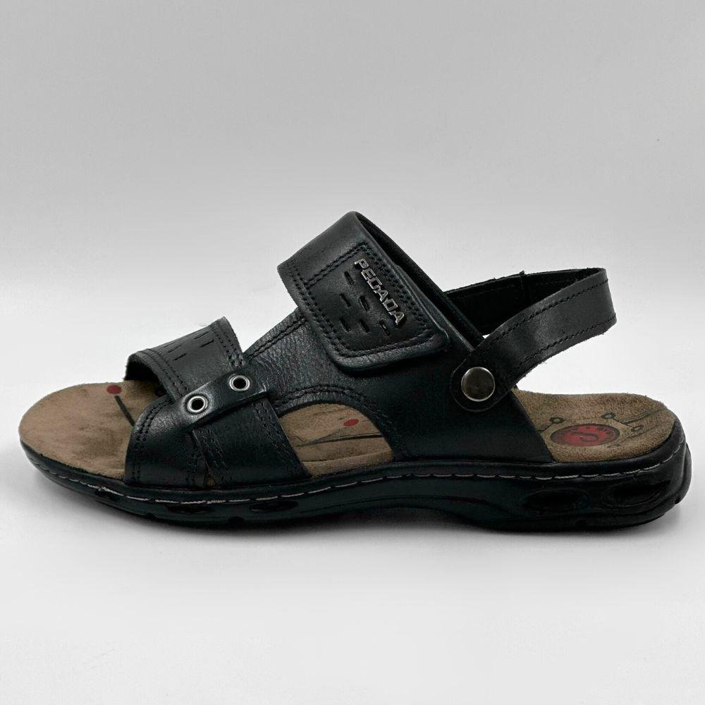 Sandália Pegada Fechada Tira Larga Masculina Preto 1