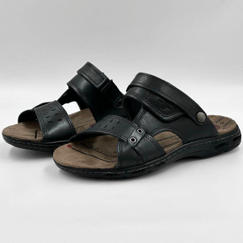 Sandália Pegada Fechada Tira Larga Masculina Preto 3