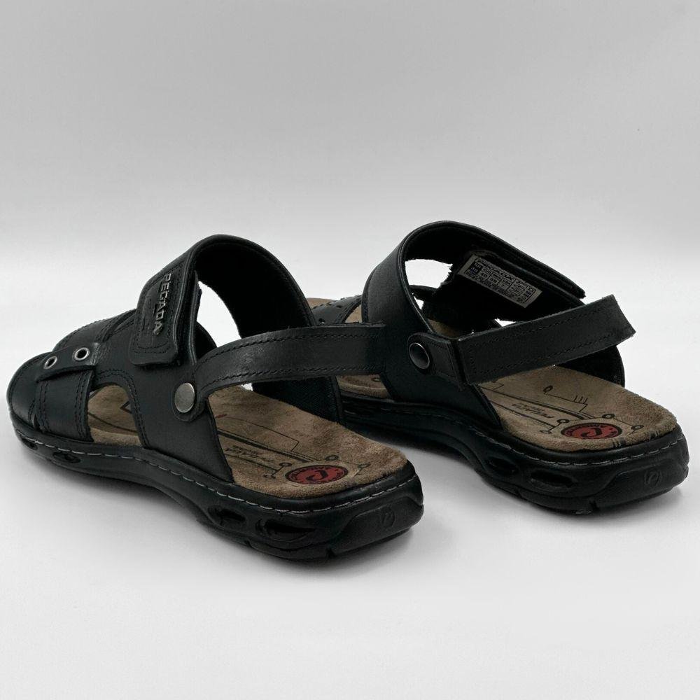 Sandália Pegada Fechada Tira Larga Masculina Preto 4