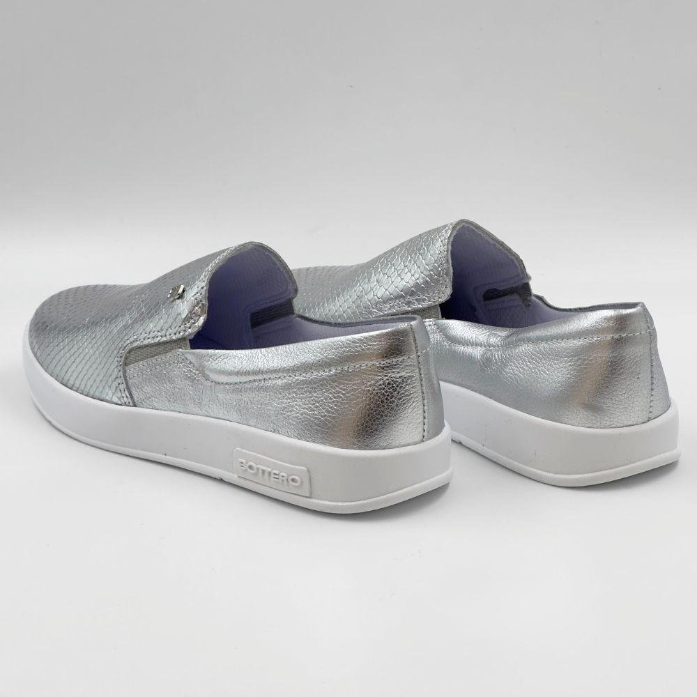 Tênis Bottero Slip On Casual Feminino Prata 3