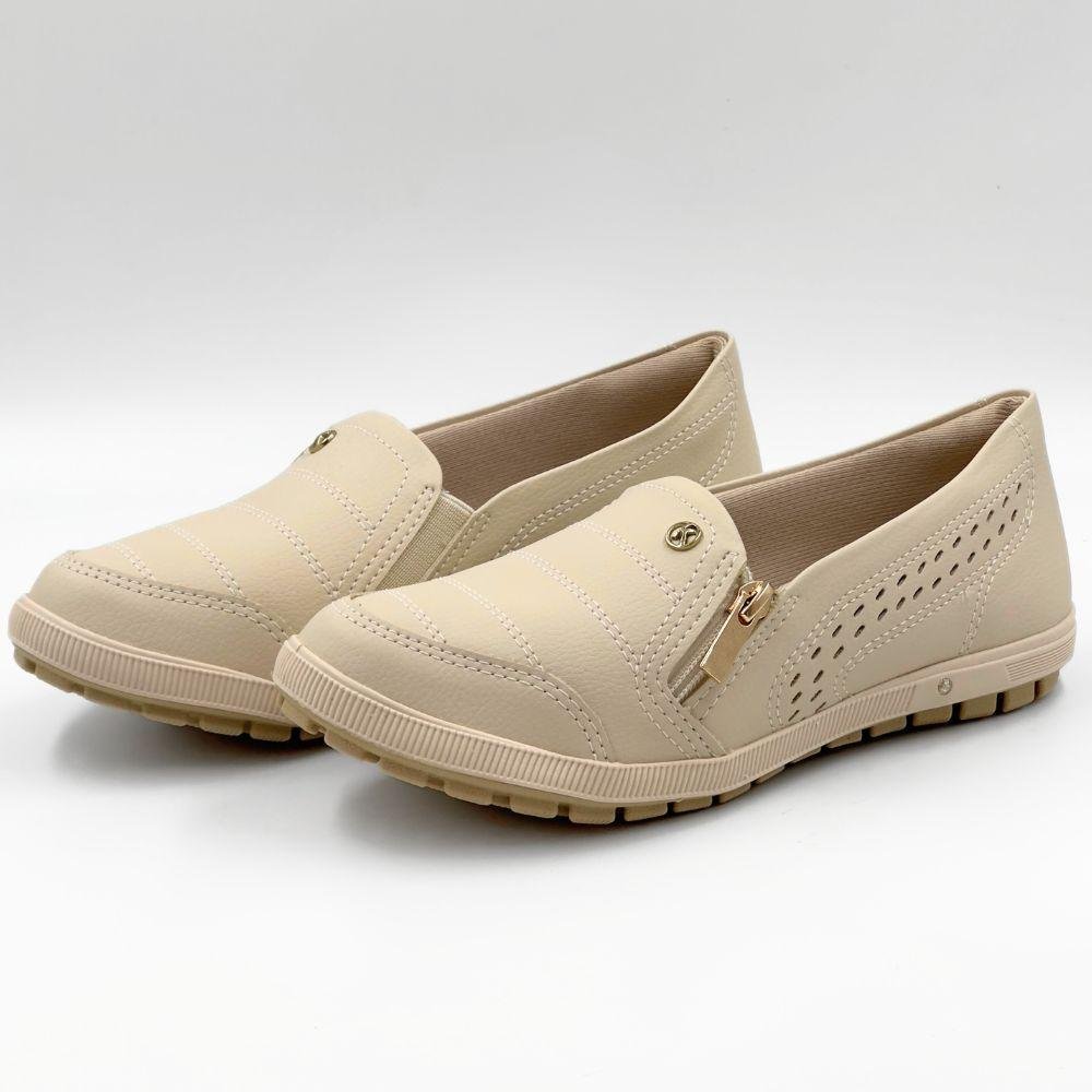 Tênis Kolosh Casual Slip On Feminino Bege 2
