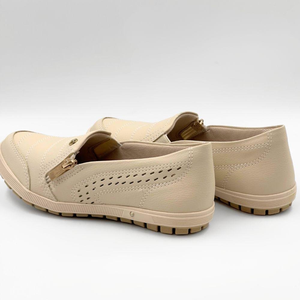 Tênis Kolosh Casual Slip On Feminino Bege 3