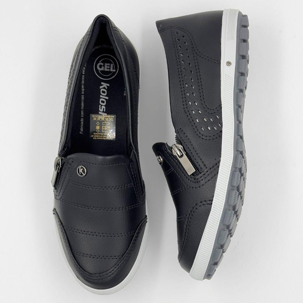 Tênis Kolosh Casual Slip On Feminino Preto 4