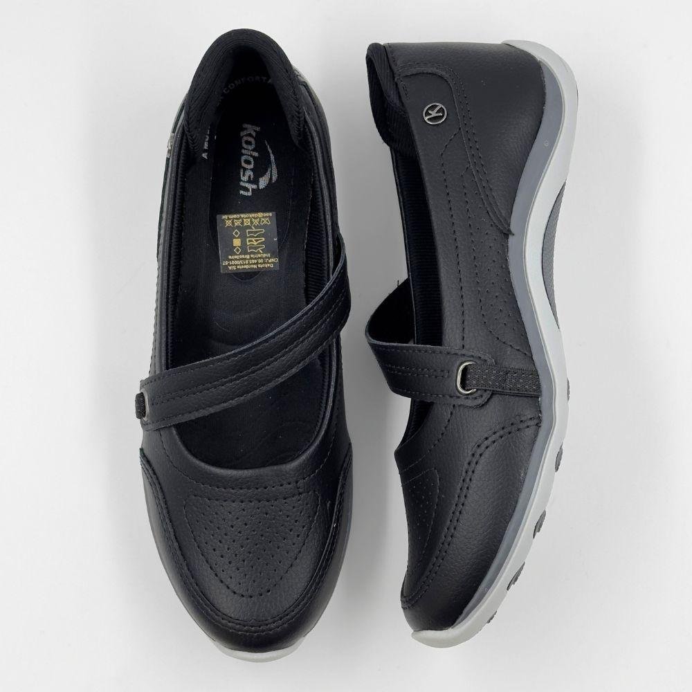 Tênis Kolosh Casual Slip On com Tira Feminino Preto 4