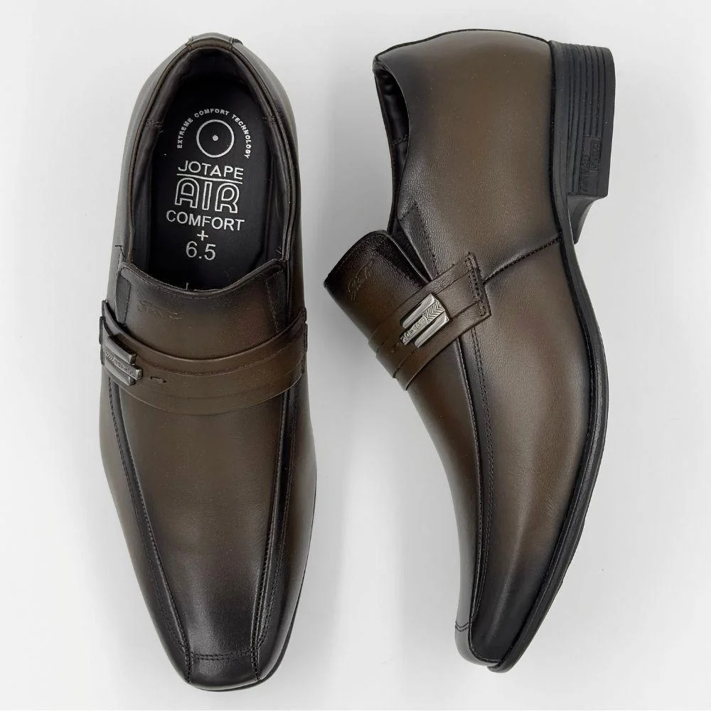 Sapato Jota Pe Social Slip On Grow Air Masculino Marrom 4