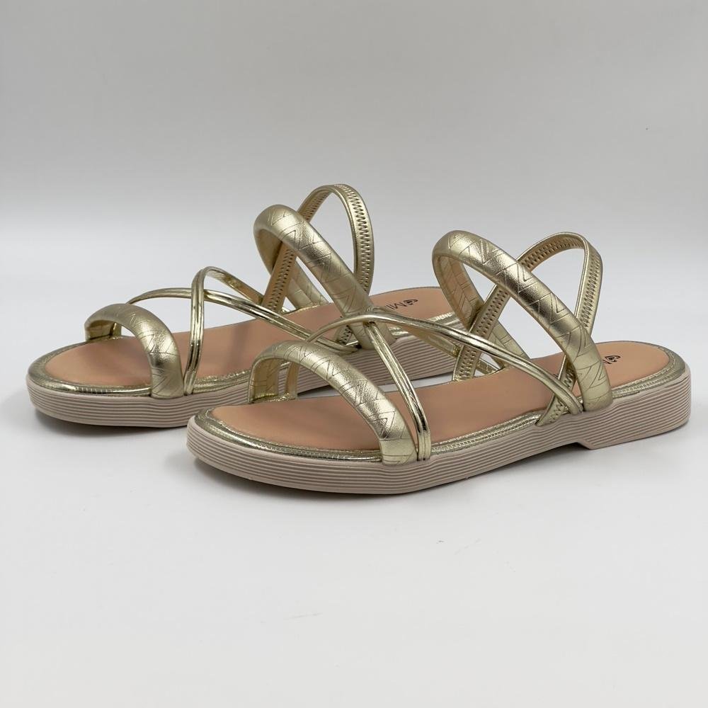 Sandália Mississipi Casual Flatform Feminina Dourado 2
