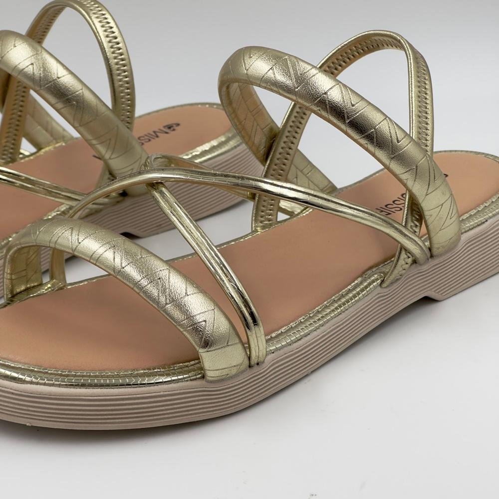 Sandália Mississipi Casual Flatform Feminina Dourado 3