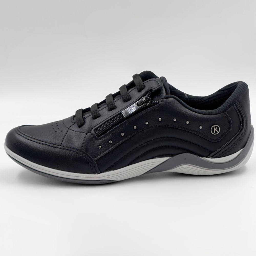 Tênis Kolosh Casual com Zíper Feminino Preto 1