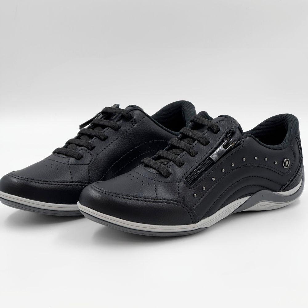 Tênis Kolosh Casual com Zíper Feminino Preto 2