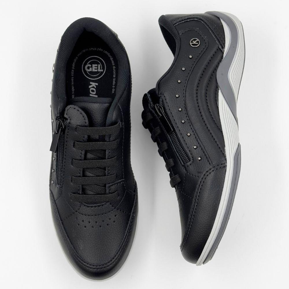 Tênis Kolosh Casual com Zíper Feminino Preto 4