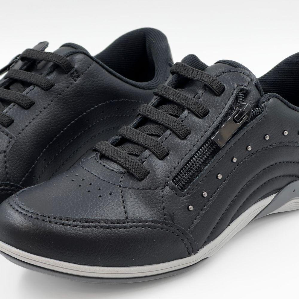 Tênis Kolosh Casual com Zíper Feminino Preto 5